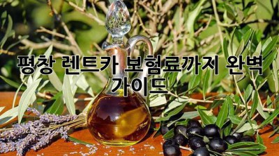 평창 렌트카, 보험료까지 완벽 가이드!